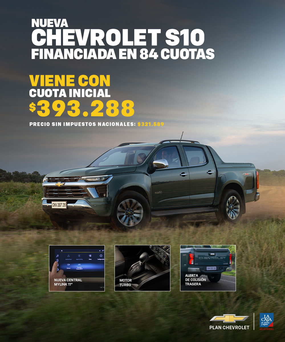 Chevrolet S10 2026 - Potente y perfecta para el trabajo.